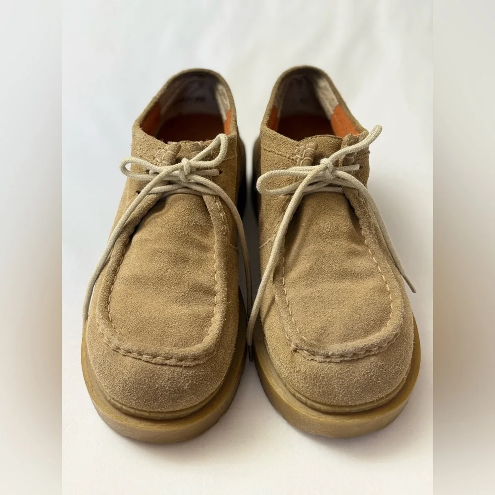 Vintage Y2K Mudd Sara Suede Leather Lug Sole Chunky Heels Loafers Platform Shoes
